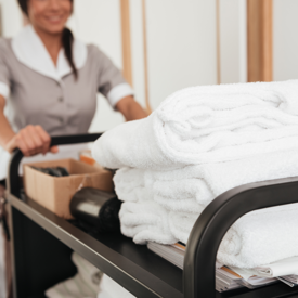 Hotel Laundry Cart Being Pushed 1200X1200