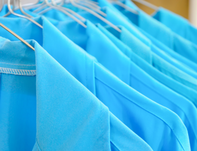 Blue Uniforms On Hangers 1800X900