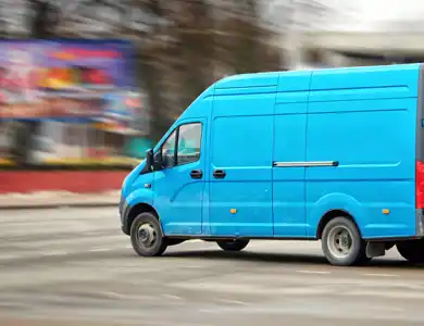 Blue Delivery Van 1200X800